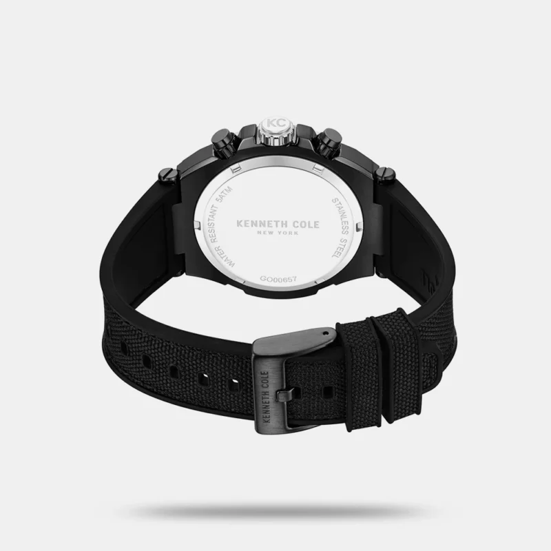 KENNETH COLE Chronograph Watch with Silicone Strap - KCWGO0065701MN - Image 4