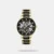 Combining technical mastery with bold design, this watch is powered by a seamless automatic movement for precise timekeeping. Its curved glass enhances the dynamic profile, while the stunning skeleton dial reveals the intricate inner workings of the self-winding mechanism. The brand detail at 12 o'clock reinforces its style, while the features like a 50m water resistance, round dial, and a two-tone metal bracelet strap with a push-button deployant clasp enhance the functionality.