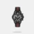 Fashioned with a steel grey metal strap, this men's analog watch from Lee Cooper will give you the statement look you have been coveting for. Encased in a 44 mm case, the navy round dial features plain three hands, bold stick markings at five-minute intervals, a date display window, three subdials, two pushers and a crown for time adjustment. Besides, it is completed with a push-button clasp to ensure a secure fit on the wrist.
