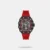 Amaze everyone around you by wearing this men's analog watch from the collection collection by Lee Cooper. Encased in a case width mm case, the black tonneau dial is protected by a mineral glass. It features multifunction and a crown for time adjustment. The silicon strap comes in a red hue that further elevates the look of the timekeeper. Besides, it is completed with a buckle clasp to ensure a secure fit on the wrist.