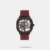 Complement your personality with this men's analog watch from Lee Cooper. Enclosed in a 44 mm case, the maroon square dial is secured by a mineral glass. It displays plain three hands. The silicon strap showcases a maroon hue that uplifts the look of the watch. Besides, it is finished with a buckle clasp that provides a secure fit on the wrist.