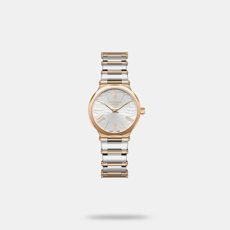 Women Brass Dial & Stainless Steel Bracelet Style Straps Analogue Watch - LEE COOPER LC08000.530