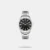 Fusing contemporary style with functionality, this men's analog watch from the collection by Lee Cooper is specially made for all the watch aficionados. Protected by a mineral glass, the black round dial is functional on a quartz movement. It vaunts plain three hands. The stainless steel strap showcases a silver hue that uplifts the look of the watch. Moreover, it is fitted with a push-button clasp to ensure a secure fit on the wrist.