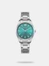 Opt for this men's analog watch from the collection by Lee Cooper and leave a lasting impression on your peers. Nestled in a 41 mm case, the blue round dial is protected by a mineral glass. It showcases plain three hands. The stainless steel strap flaunts a silver hue that accentuates the look of the watch. Furthermore, it is complemented with a push-button clasp that ensures a secure fit on the wrist.