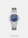 A must-have timepiece for all the watch aficionados, this women's analog watch from Lee Cooper will be a perfect pick. Its stainless steel strap vaunts a silver hue that enhances the look of the watch. The black round dial is protected by a mineral glass. It showcases multifunction and a crown for time adjustment. Furthermore, it is complemented with a fold-over clasp with double push button safety clasp that ensures a secure fit on the wrist.