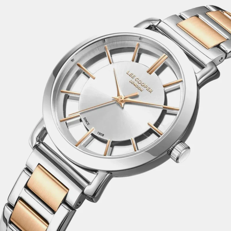 Women Brass Dial & Stainless Steel Bracelet Style Straps Analogue Watch - LEE COOPER LC08037.530 - Image 2