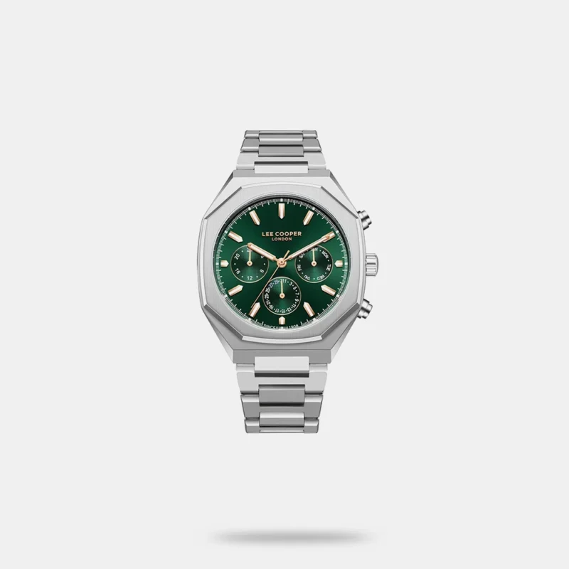 Men Brass Dial & Stainless Steel Bracelet Style Straps Analogue Multi Function Watch - LEE COOPER LC08045.370