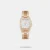 Look modish by donning this women's analog watch from the collection by Lee Cooper. Enclosed in a 41 mm case, the silver tonneau dial is secured by a mineral glass. It displays plain three hands. The stainless steel strap showcases a rose gold hue that uplifts the look of the timepiece. Besides, it is finished with a push-button clasp that provides a secure fit on the wrist.