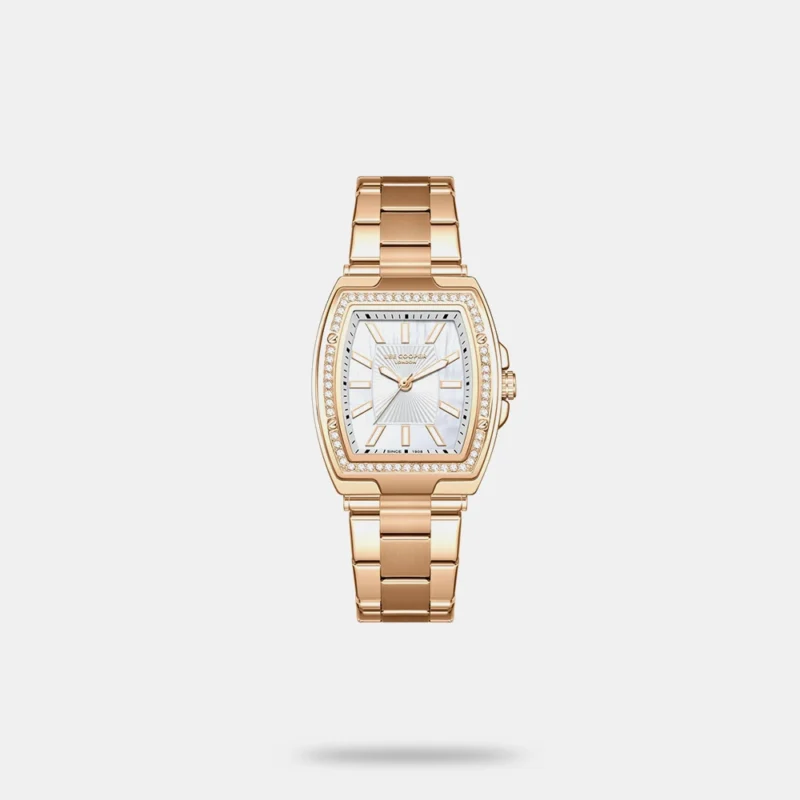 Women Brass Dial & Stainless Steel Bracelet Style Straps Analogue Watch - LEE COOPER LC08058.430