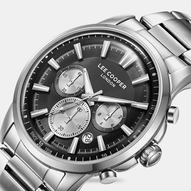 Men Brass Dial & Stainless Steel Bracelet Style Straps Analogue Multi Function Watch - LEE COOPER LC08068.350 - Image 2