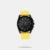 A trendy golden yellow watch for the stylish look to the college. Pair this watch with your black jeans to get that perfect look Case dimension: 41.50x47.00x8.80 mm 5 ATM/ 50 m Water resistance. Leather Strap. Stainless steel back cover. High precision quartz analogue movement. 2 years warranty period