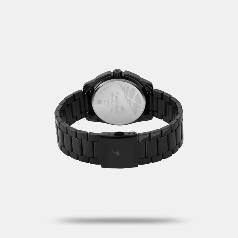 Fastrack Wear Your Look Quartz Analog Black Dial Metal Strap Watch for Guys - NS3089NM03 - Image 3
