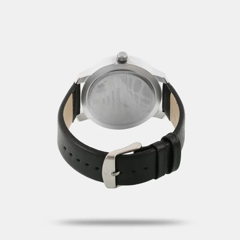 Fastrack Quartz Analog Black Dial Leather Strap Watch for Guys - NS3120SL02 - Image 3