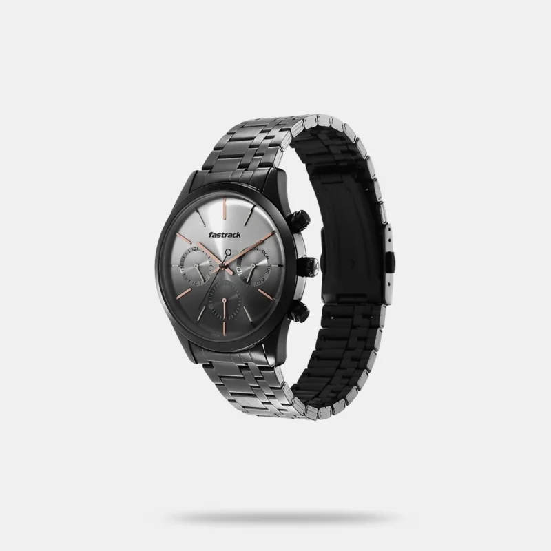 Fastrack Opulence Quartz Multifunction Multicoloured Dial Stainless Steel Strap Watch for Guys - NS3288NM01 - Image 2