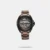 Overwhelm everyone around you with this analog watch from FASTRACK. Encased in a 45.5 mm case, the black round-shaped dial, features a plain 3-hand functionality, quartz movement and a crown for time adjustment. The stainless steel bracelet comes in a brown hue that further elevates the look of the watch. Besides, it has a water resistance of up to 50 m and is completed with a push button clasp to ensure a secure fit on the wrist.