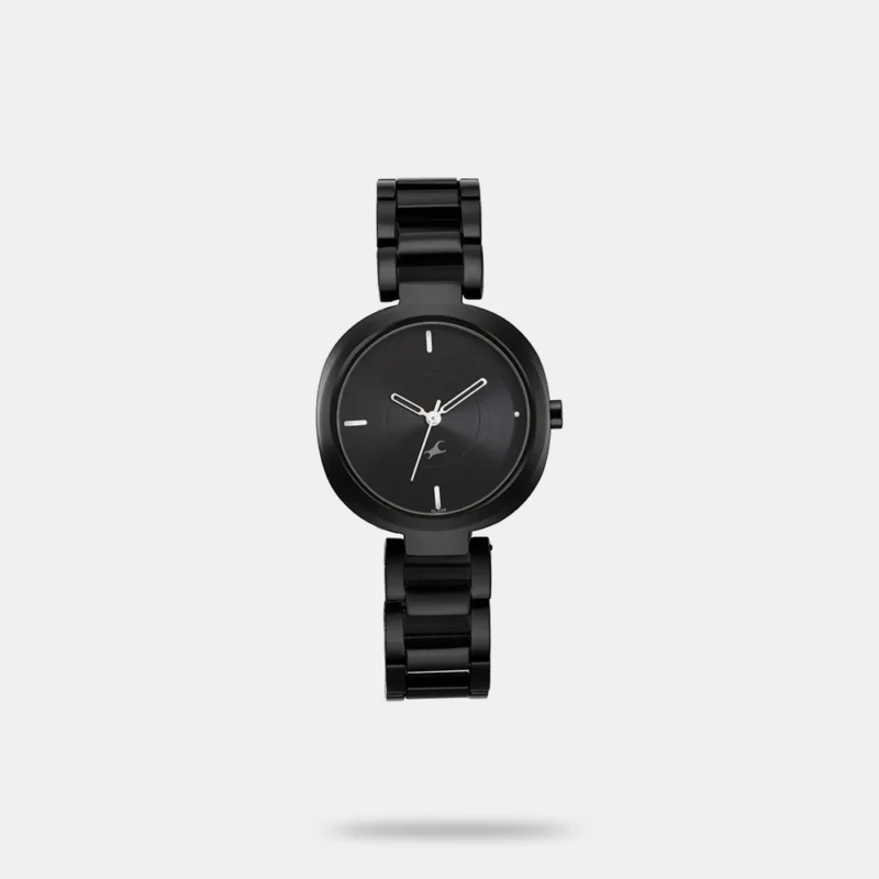 Fastrack Stunners Quartz Analog Black Dial Metal Strap Watch for Girls - NS6247NM01