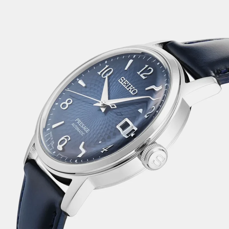 Seiko Leather Analog Blue Dial Men Watch Blue Band - SRPE43J1 - Image 2