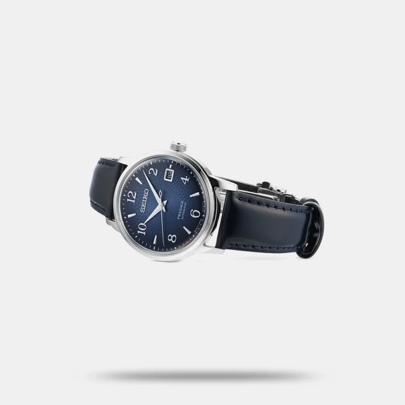 Seiko Leather Analog Blue Dial Men Watch Blue Band - SRPE43J1 - Image 3