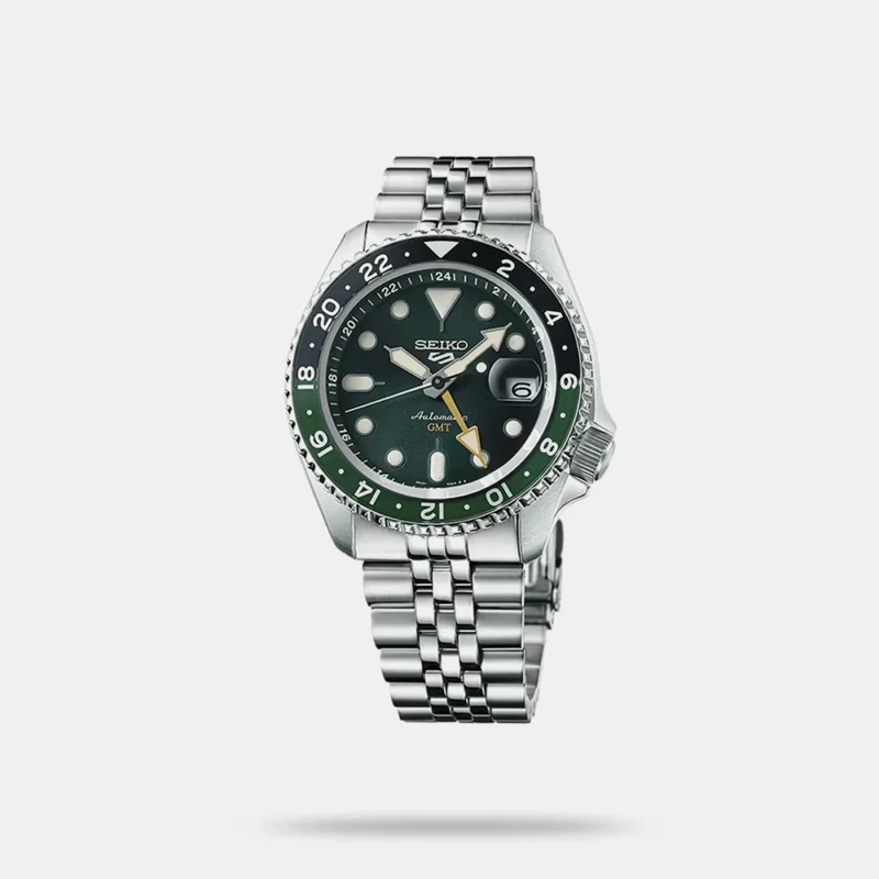 5 Sports Men Automatic Green Dial Analog Stainless Steel Watch - SSK035K1