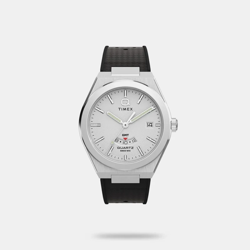 Q Timex Silver-Tone Round Dial Analog Men's Watch - TW2Y12200UJ