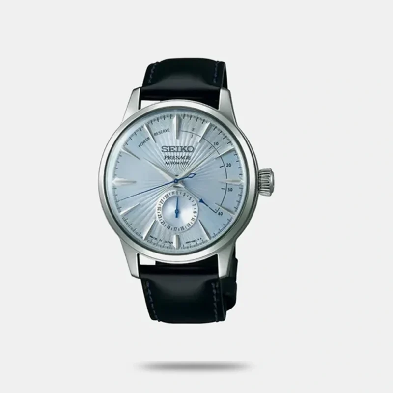 Seiko Leather Analog Blue Dial Men's Watch - SSA343J1