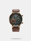 Embrace organized sophistication with the Fastrack Exuberant analog watch. The intricate brown dial features textured subdials displaying the day, date, and a 24-hour format, accented with gold tones, defining the modern functionality of this watch. Its sleek rose gold stainless steel strap amplifies the confident, monochromatic aesthetic. This timepiece offers a dynamic and practical look for the modern man.Details