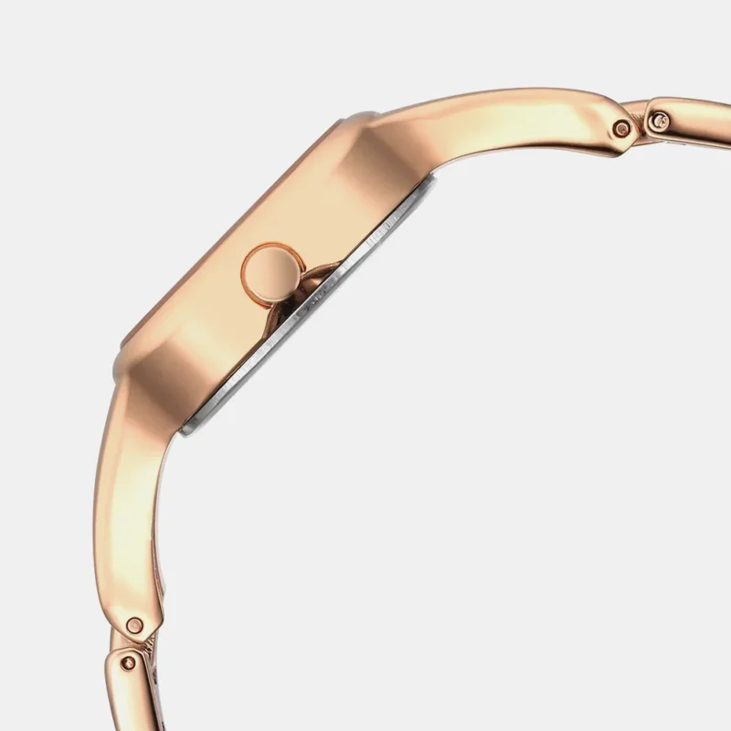 Fastrack Pulse Quartz Analog Mother Of Pearl Dial Rose Gold Metal Strap Watch For Girls - 6147WM01F - Image 4