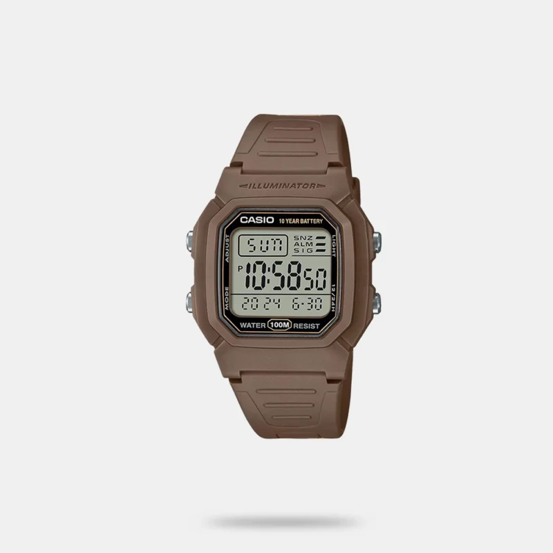 Youth Unisex Quartz Black Dial Digital Resin Watch W-800H-5AVDF - D334