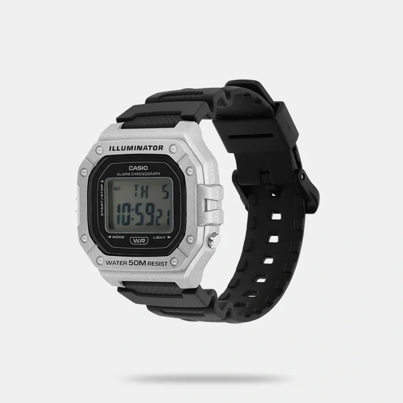 Youth Men Quartz Black Dial Digital Resin Watch W-218HM-7AVDF - D374 - Image 2