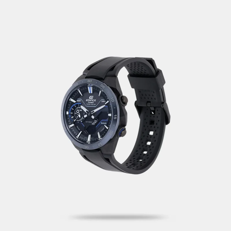 Edifice Men Quartz Black Dial Analog-Digital Resin Watch ECB-2200PB-1ADF - ED611 - Image 2