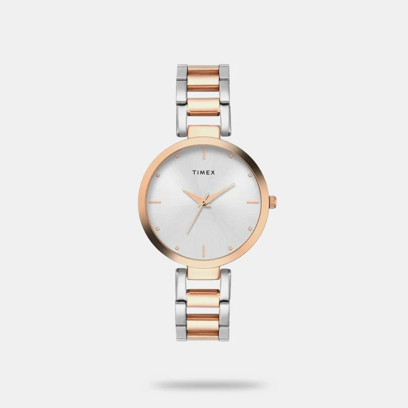 Women Brass Dial & Stainless Steel Straps Analogue Watch - TW000X278