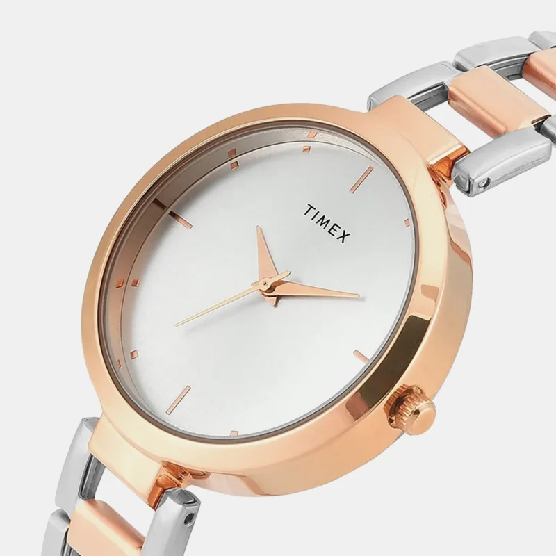 Women Brass Dial & Stainless Steel Straps Analogue Watch - TW000X278 - Image 2