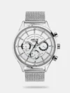 Opt for this men's analog watch from the Youth collection by Helix and leave a lasting impression on your peers. The round dial showcases plain three hands, bold stick and numeral markings at five-minute intervals, a date display window, a day indicator and a crown for time adjustment. The genuine leather strap flaunts a stunning black hue that accentuates the look of the watch. Furthermore, it is complemented with a buckle clasp that ensures a secure fit on the wrist.