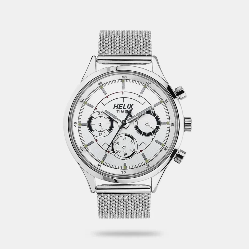 Helix Analog Silver Dial Men's Watch - TW003HG25