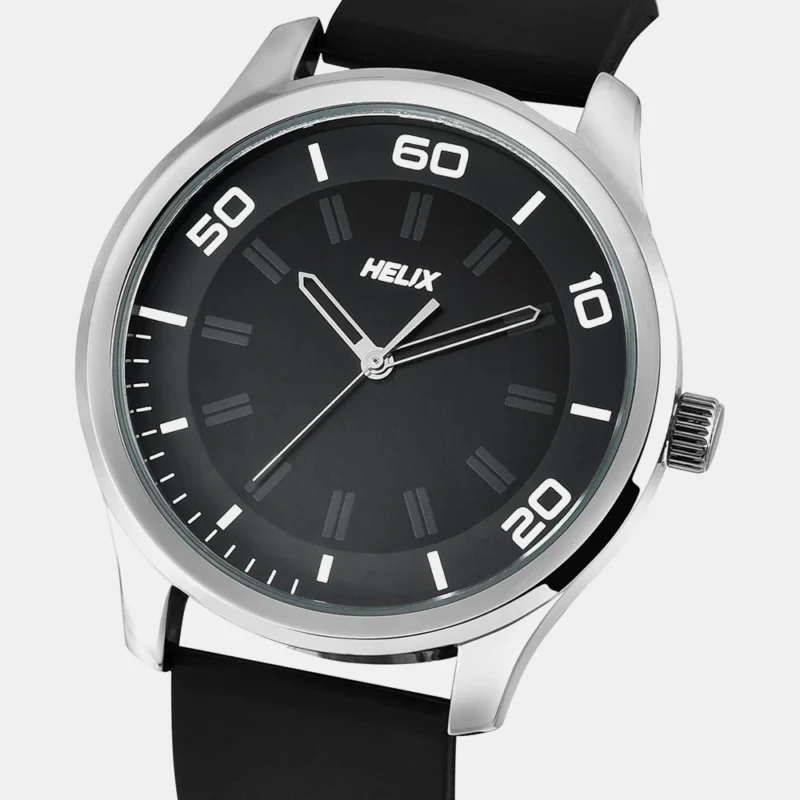 Men Quartz Black Dial Analog Silicone Watch - TW043HG21 - Image 2