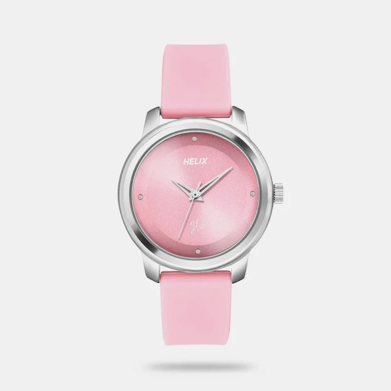 Women Quartz Pink Dial Analog Silicone Watch - TW048HL14
