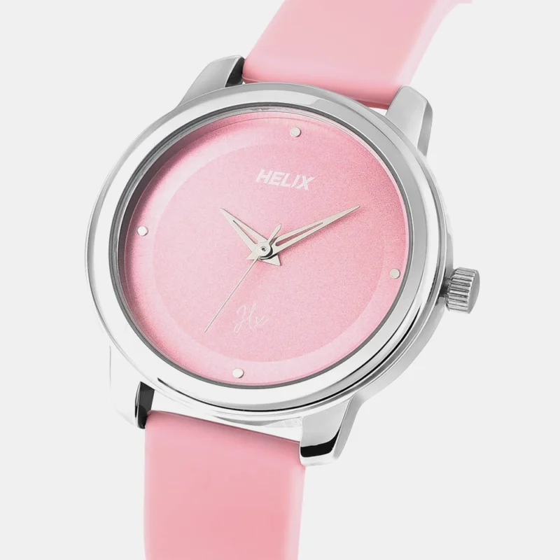 Women Quartz Pink Dial Analog Silicone Watch - TW048HL14 - Image 2