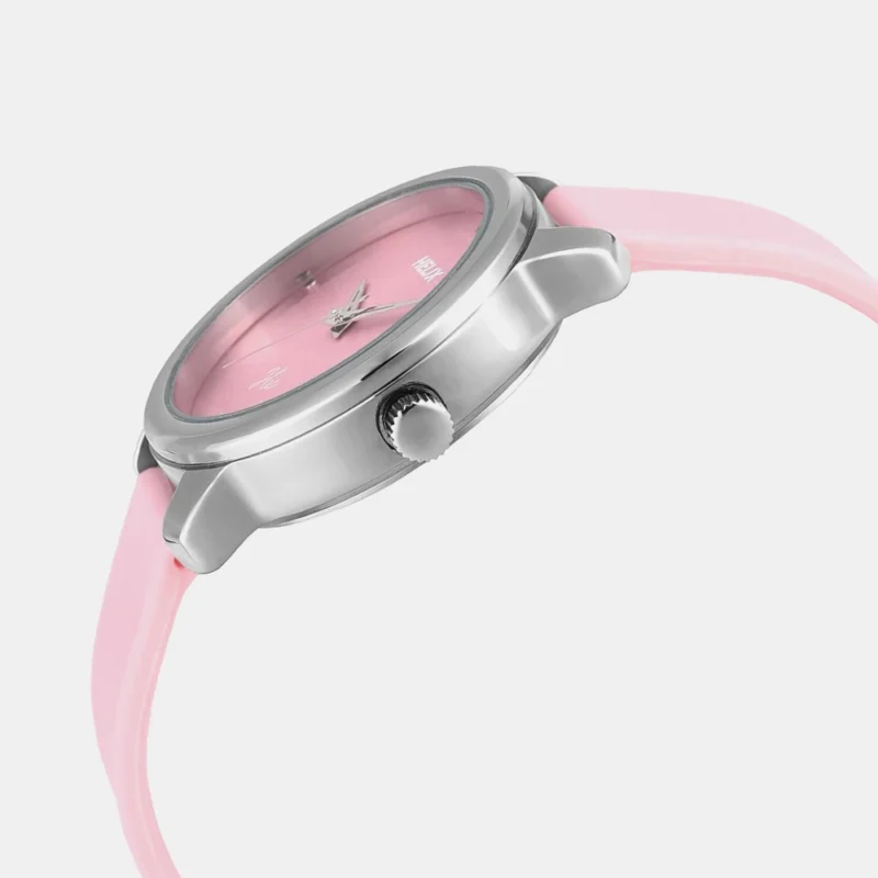 Women Quartz Pink Dial Analog Silicone Watch - TW048HL14 - Image 3