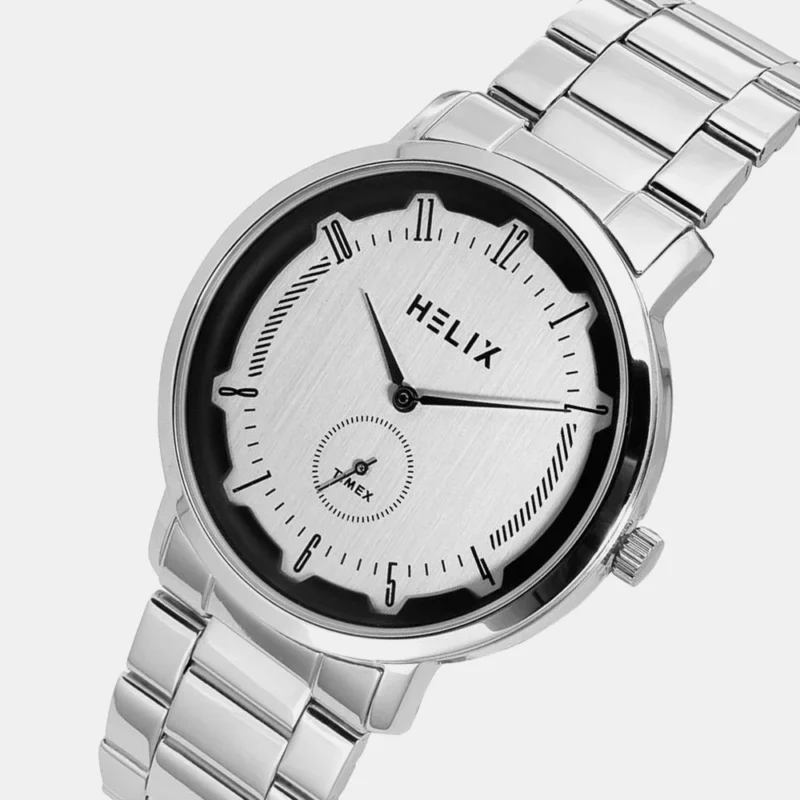Helix By Timex Silver Round Dial Analog Men's Watch - TW053HG06 - Image 2