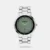 Sporting the right amount of soberness, this men's analog watch by Helix is a must-have wrist essential. Functional on a quartz movement and protected by a mineral glass, the green round dial is housed in a 42 mm case. It displays plain two hands. The stainless steel strap showcases a silver hue that uplifts the look of the timepiece. Besides, it is completed with a push-button clasp to ensure a secure fit on the wrist.