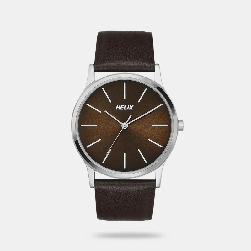 Men Quartz Brown Dial Analog Leather Watch - TW054HG03