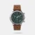 Amaze everyone around you by wearing this men's analog watch from Timex. The green round dial is protected by a mineral glass. It features chronograph and a crown for time adjustment. The leather strap comes in a brown hue that further elevates the look of the timekeeper. Besides, it is completed with a buckle clasp to ensure a secure fit on the wrist.