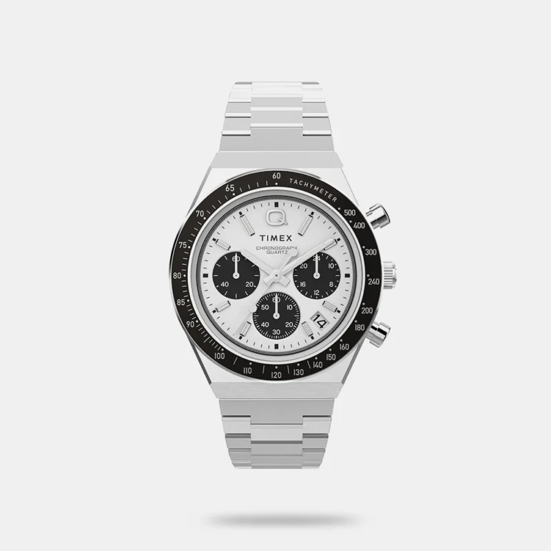 Timex Men Quartz White Dial Chronograph Stainless Steel Watch - TW2W53300UJ