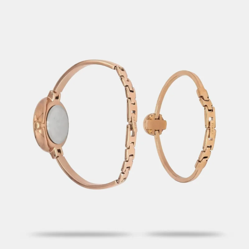 Fria Women Quartz Rose Gold Dial Analog Brass Watch - TWEL18502 - Image 3