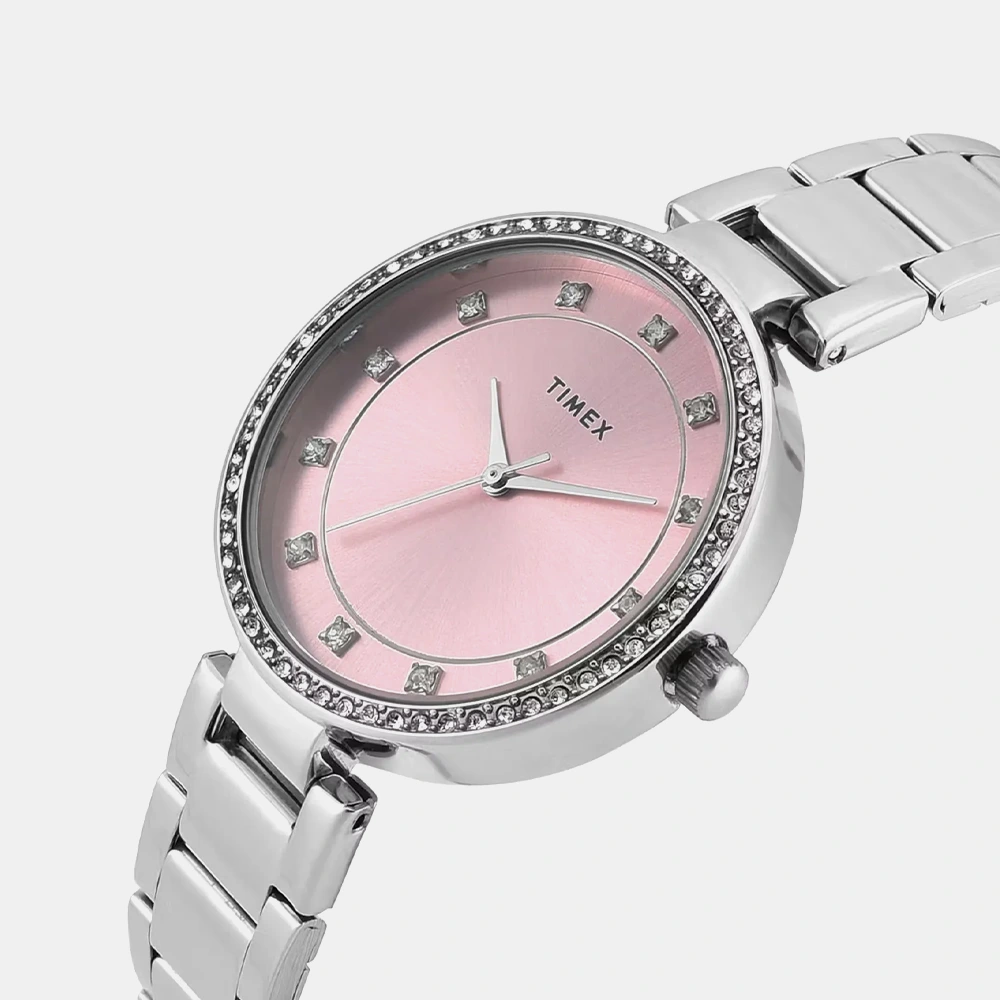 https://watchpalace.in/product/timex-pink-round-dial-analog-women-watch-twel18731/ Timex Pink Round Dial Analog Women Watch - TWEL18731 - Image 2