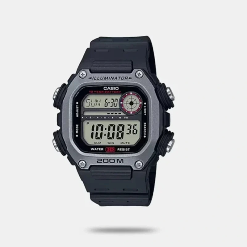 Youth Unisex Quartz Black Dial Digital Resin Watch - I116