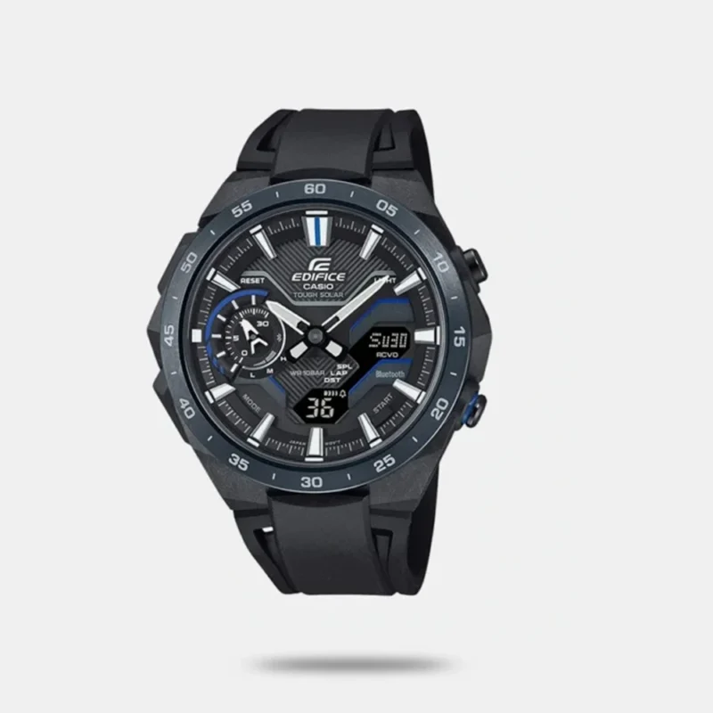 Edifice Men Quartz Black Dial Analog-Digital Resin Watch ECB-2200PB-1ADF - ED611