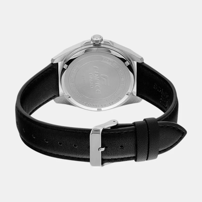 Edifice Men Quartz Black Dial Analog Leather Watch - ED621 - Image 3