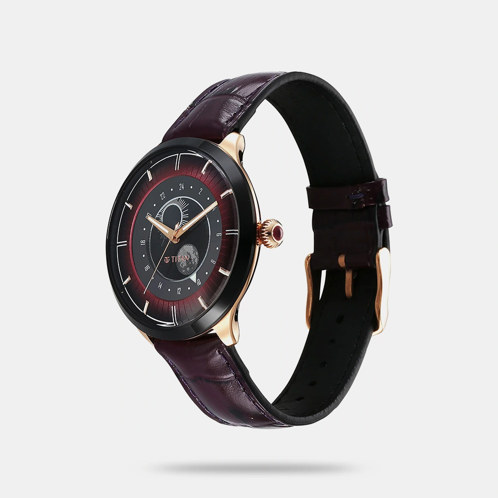 Titan Caleum Sun Moon Phase in Scarlet Red - Stellar Edition - 10028KL01 - Image 2