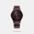 Add a classy touch to your attire by wearing this men's watch from the collection by Edge. The maroon round dial is protected by a sapphire glass. It features crown for time adjustment. The ceramic strap flaunts a maroon hue that accentuates the look of the watch. Besides, it is completed with a fold-over clasp with double push button safety clasp to ensure a secure fit on the wrist.